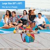 sheelokhwui Printed Beach Blanket. Extra Large 83x81 inch, Fits Up