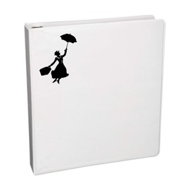 Bargain Max Decals Poppins Silhouette Decal Notebook Car Laptop 5.5" (Black)