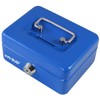 HMF 102122-05 Children's Money Box, Lockable with Slot, 12.5 x 9.5 x 6 cm, Blue