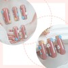 Square Press on Nails Long False Nails Pink Fake Nails
