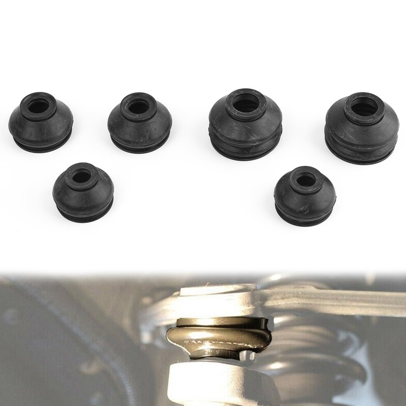 Universal 6pcs Rubber Ball Joint Dust Boot Suspension Steering Boot