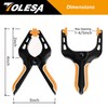 TOLESA 4-Inch Spring Clamps Powerful Force 8-Piece Nylon Clamp with