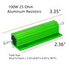 Dahszhi Wirewound Resistor 100W 25 Ohm Aluminum Housed Resistors -2pcs