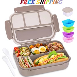shell and turtle Bento Lunch Box – Reusable Meal Prep Container with Compartments for Adults/Ki