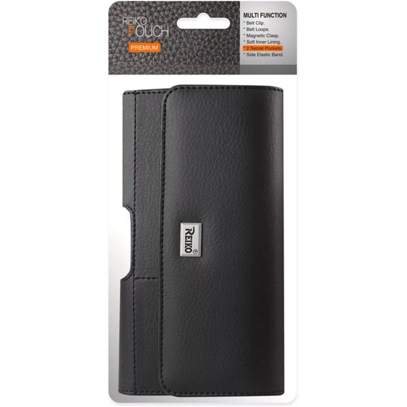 REIKO UNIVERSAL POUCH Fits (7 x 3.75) Black Leather Belt