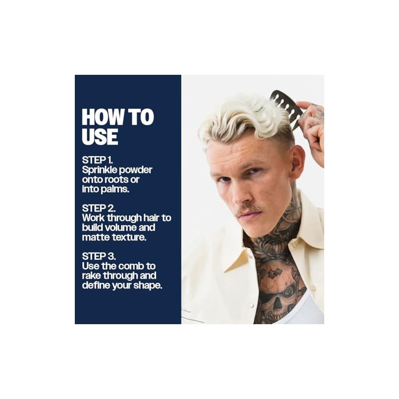 Slick Gorilla Hair Styling Texture Powder and Texture Comb |