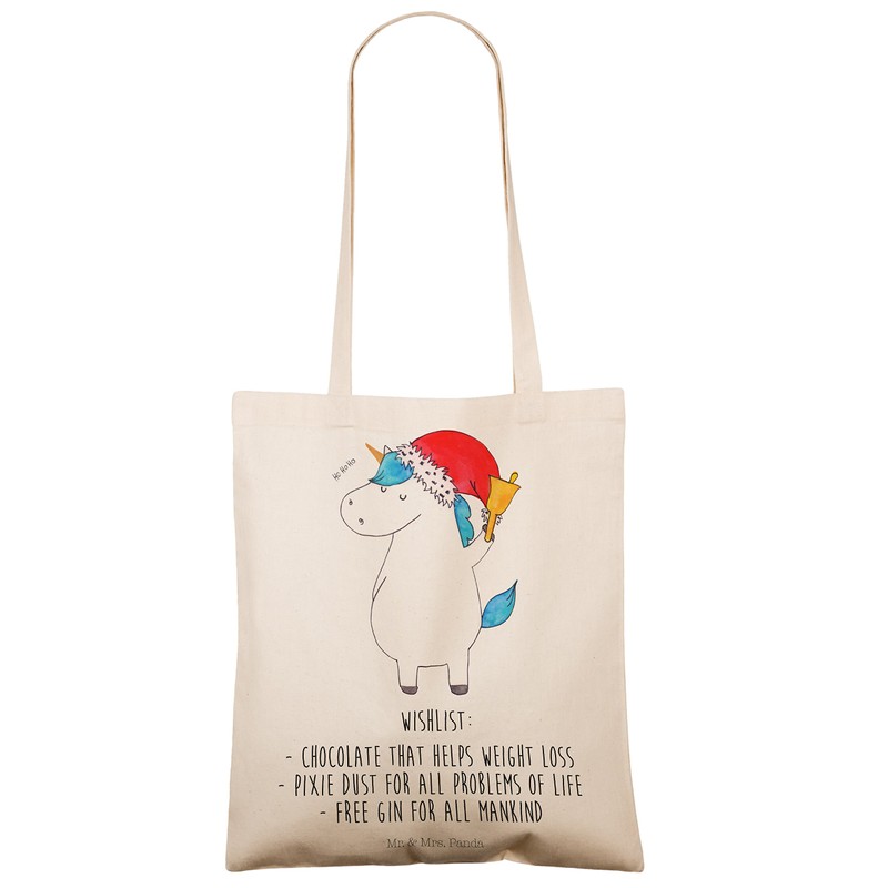 Mr. & Mrs. Panda Shopper Jute Bag Unicorn Santa Claus