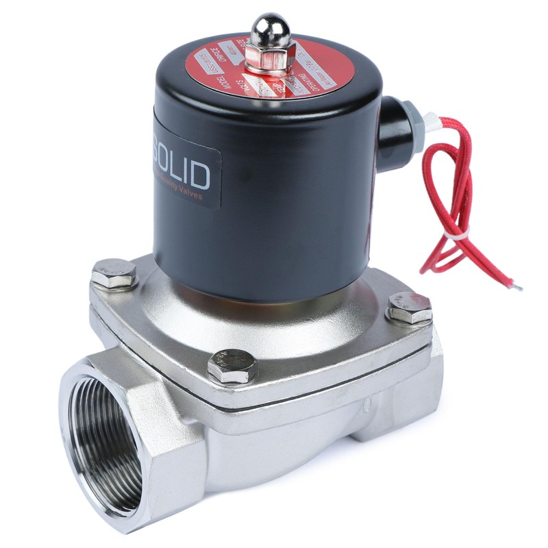 U.S. Solid 1-1/2" Solenoid Valve - 12V DC Stainless Steel