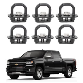 Banpo Tie Down Anchors Truck Bed Side Wall Anchor Compatible with 2007-2023 Chevy Silverado/GMC Sierra, 2015-2023 Chevy Colorado/GMC Canyon, 6Pack Black