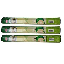 HEM (Hem): Incense Sticks, Incense, Hexagonal Incense, Set of 3 (Green Apple)