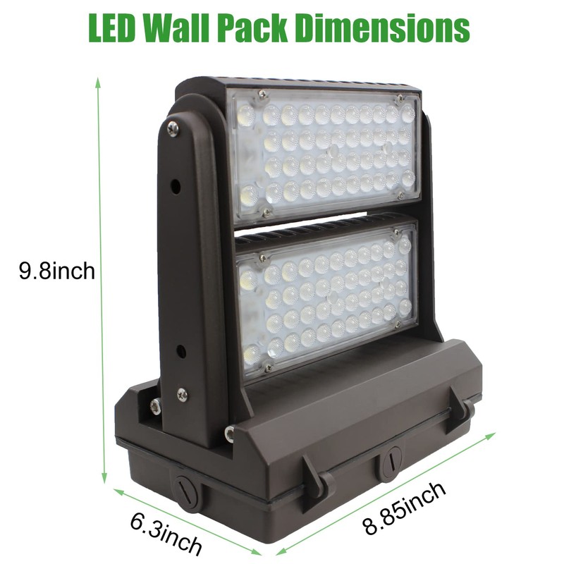 Dusk to Dawn 120W Rotatable LED Wall Pack Light, 5000K