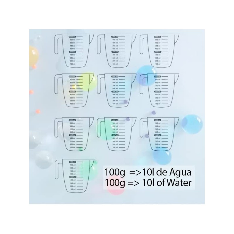 Alquera Decorative Gel Balls Hydrogel for Plants, Water Beads, Water
