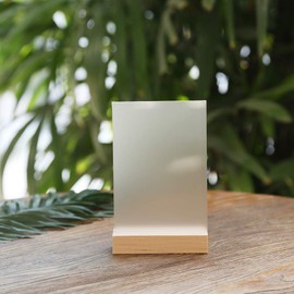 UNIQOOO 20 Pack DIY Blank Frosted Acrylic Sign | 4x6 Wedding Table Numbers Acrylic Sheets | & Cards and Gifts Signs, Great for Guest Book, Bar Menu, Party & Events Decor | Hand Lettering Quotes