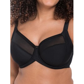 Curvy Kate Womens Wonderfully Full Cup Balconette Bra, Black, 36H UK