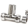 Greened House Haxby Straight Chrome Thermostatic Radiator Valve / Towel