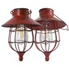 YAKii 2 Pack Solar Lantern Hanging Waterproof Outdoor Metal Solar