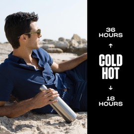 S'well Stainless Steel Water Bottle - 17 Fl Oz - Silver Lining - Triple-Layered Vacuum-Insulated Containers Keeps Drinks Cold for 36 Hours and Hot for 18 - BPA-Free - Perfect for the Go