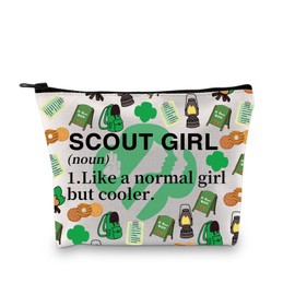 Scout Cosmetic Makeup Bag Scout Leader Gift Present Scout Bridging Scout Appreciation Gift Scout Gold Award Zipper Pouch (Scout Girl Noun 1uk)