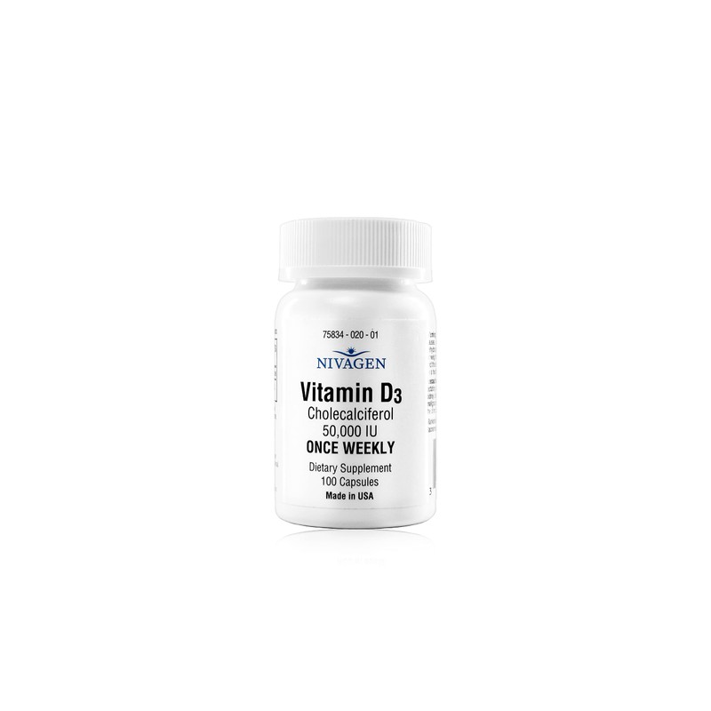 Nivagen Vitamin D3 50,000 IU (1250 mcg) | Once Weekly