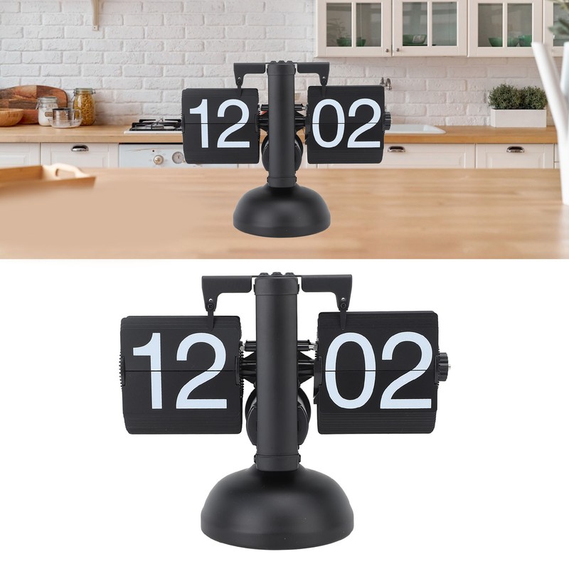 Flip Clock Large Number Battery Powered 304 Stainless Steel Tabletop