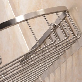 NOKOZAN Stainless Steel Corner Shower Caddy - Bathroom Organizer Shelf for Shampoo & Toiletries