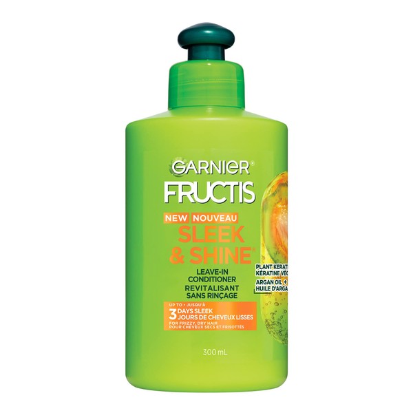 Garnier Fructis Sleek & Shine, Intensely Smooth Leave-in Conditioning Cream,