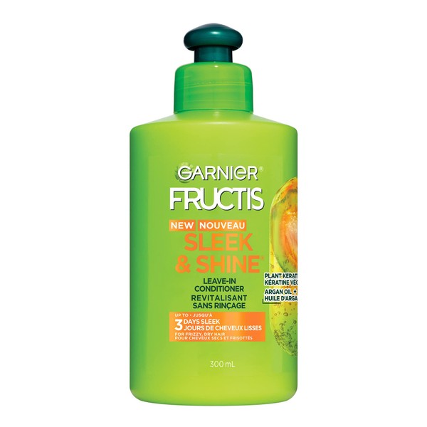 Garnier Fructis Sleek & Shine, Intensely Smooth Leave-in Conditioning Cream, 300 mL