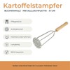 Hofmeister Wooden Potato Masher with Metal Perforated Plate