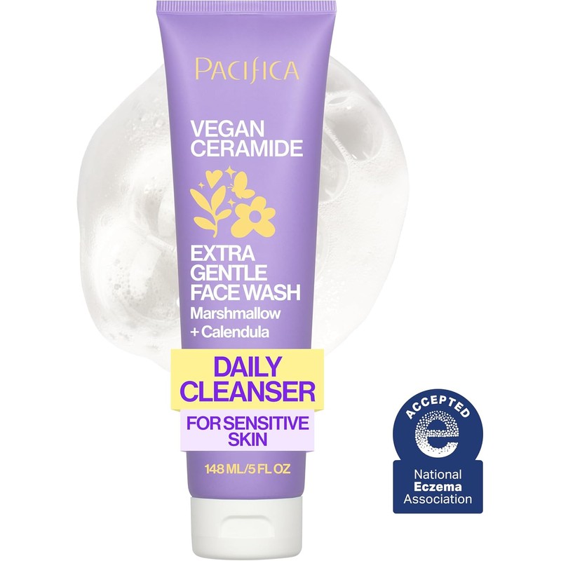 Pacifica Vegan Ceramide Extra Gentle Face Wash, 5.0 Ounce/148 ml