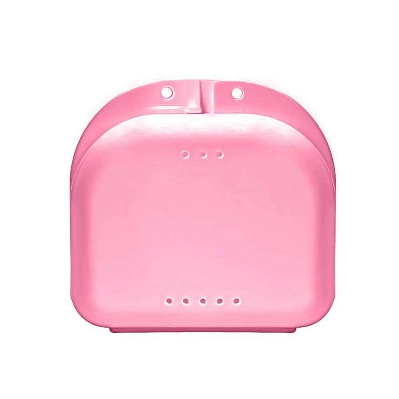 Doyeemei 1 x Dental Orthodontic Retainer Box Mouth Tray Pink