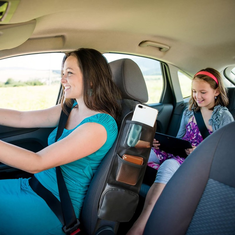HO-SFSM 2 Stück Faltbare Autositz Organizer Seite, Faltbare Auto Aufbewahrungstasche