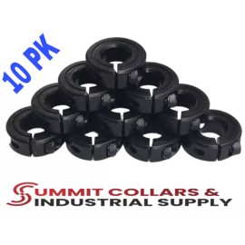Summit Collars 1-7/16" Inch (10 PCS) Single Split Shaft Collar - Black Oxide Finish