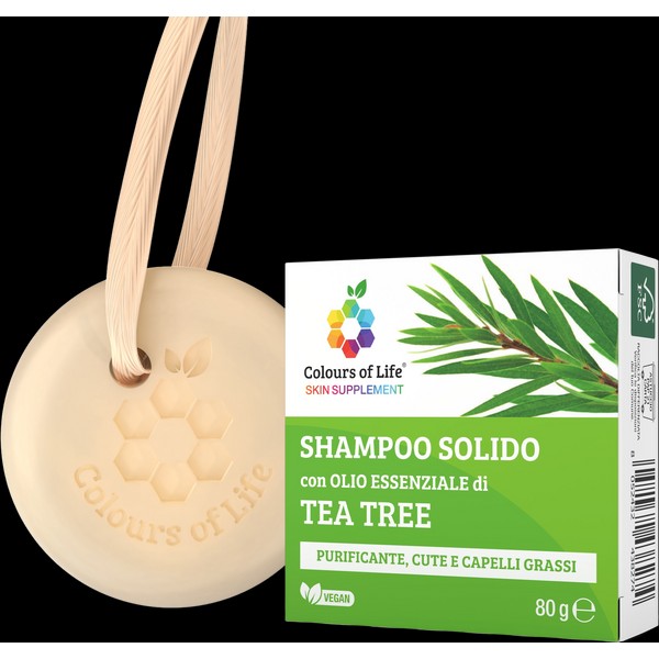 Optima Naturals Colours of Life Tea Tree Solid Shampoo, 80