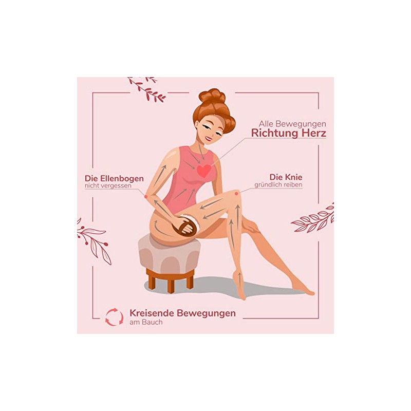 lampox Dry Brush, Body Brush, Exfoliating Brush, Massage Brush, Exfoliating