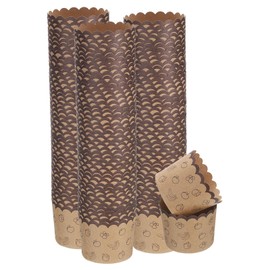 sourcing map 150Pcs Paper Baking Cups 6oz Brown Kraft Paper Muffins Liners Cupcake Greaseproof Disposable Bulk Wrappers for Wedding Birthday Graduation, Fruit