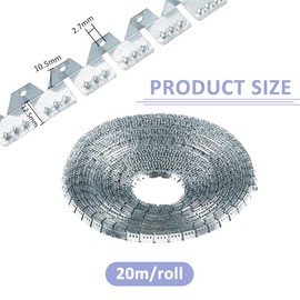 SUPERFINDINGS 20M Upholstery Metal Flexible Tack Strip Curve Ease Grip Zinc Iron Trim Strip for Furniture Sofa Chair Repair for DIY and professional upholstery edges