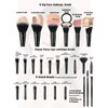 HGHDBT 47Pcs Black Makeup Brushes Set Professional Makeup Kit Multi-functional