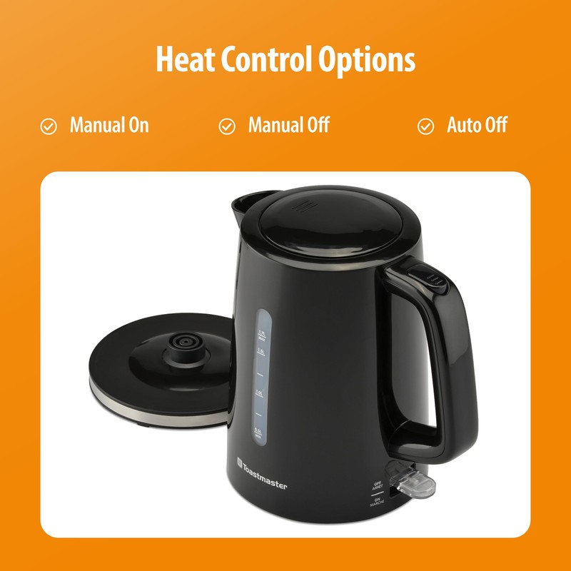 Toastmaster Electric Kettle by Select Brands - Cordless Electric Water