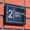 Badgemaster Modern Anthracite House Number Sign Plaque Stainless Steel Standoffs