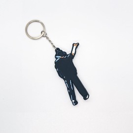 Shop and Solve Michael Jackson Black Rubber Luxury 8cm Keyring, Gift Idea for Michael Jackson Fans - Portachiavi, black/white
