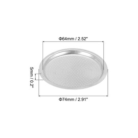 MECCANIXITY Stovetop Espresso Maker Replacement Aluminium Coffee Pot Parts with 1pcs Filter and 3pcs Silicone Gasket Seals 74x64x5mm for 9-Cup Mocha Coffee Maker Pot(Silver)