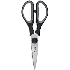 Tovolo Elements Heavy Duty Kitchen Shears with Sheath for Food Prep Trimming Meat and Vegetables, Small, Charcoal, Black