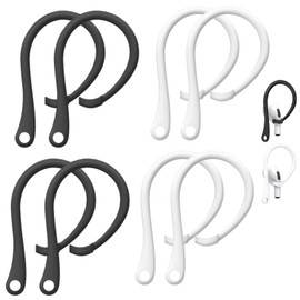 JJiaoLinin Earhooks Anti-Lost Ear Hook Holder Ear, 4 Pairs Headphone Hooks, Universal Earhooks, Anti Drop Sports Ear Hooks, Headphones Accessories, Ear Hooks, Compatible with Sports, Running,