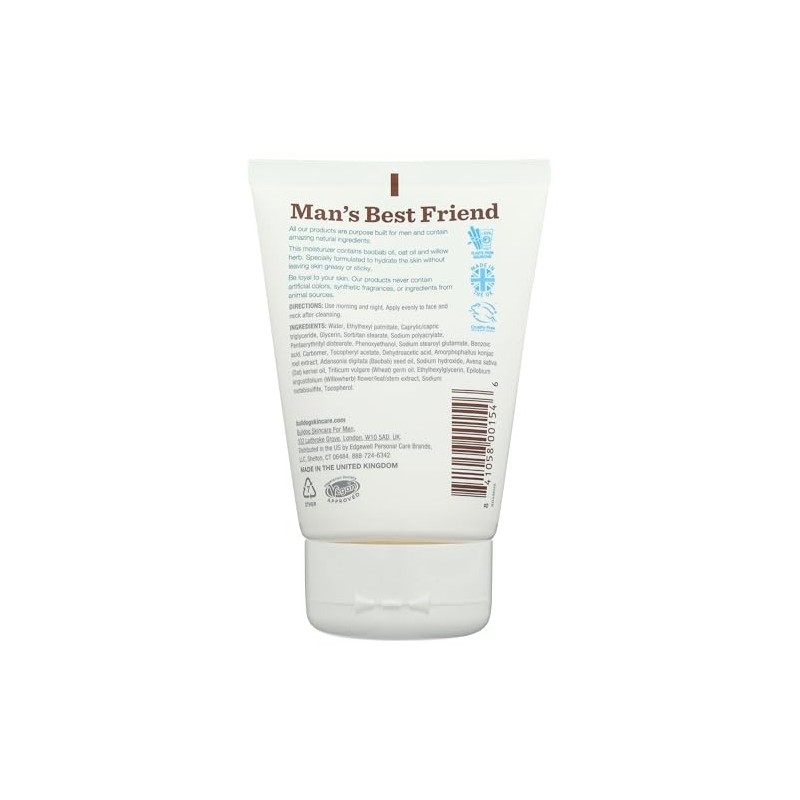 Bulldog Mens Skincare and Grooming Sensitve Moisturizer, 3.3 Ounce