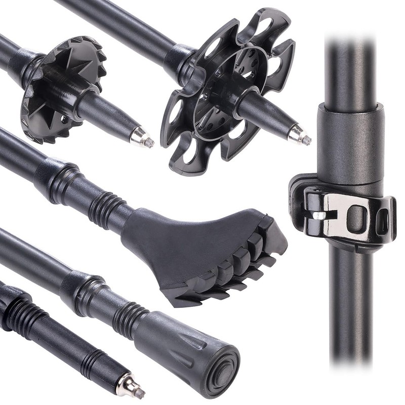 Speeron Anti-shock Hiking Poles: 1 Pair Telescopic Hiking Poles, Aluminium,