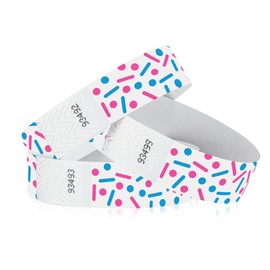 500 WristCo Sprinkles Tyvek Wristbands for Events – Security Cuts & Tamper-Proof Design to Prevent Reuse – Premium-Grade Bracelets for Hospital & Medical ID, Party & VIP Identification