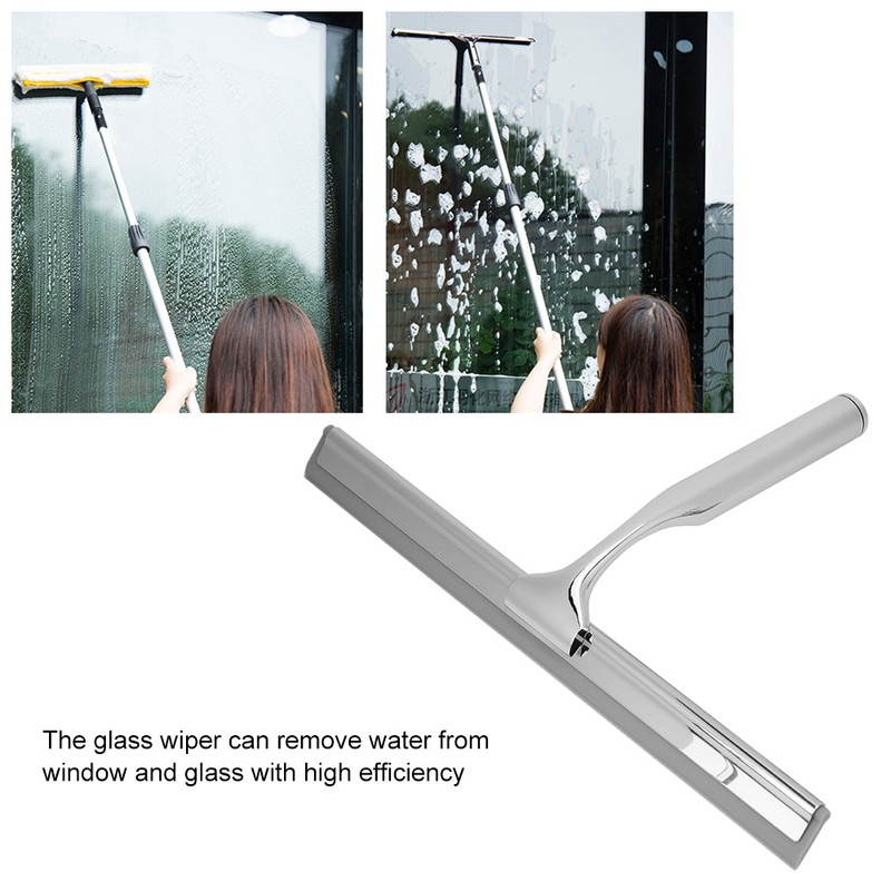 Window Glass Wiper One-Side Brush Stainless Steel with Suction Cup