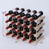 FDHUIJIA Wine Rack Small countertop Cabinet Stackable Storage Wooden freestanding