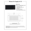 Mosaic Series Air Supply Vent 4"x10" Duct Opening (Overall 5-1/2"x