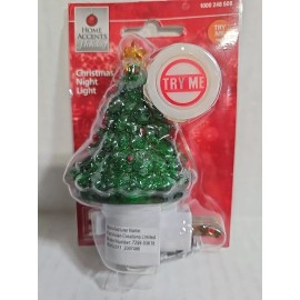 Home Accents Holiday Christmas Tree Nightlight Night Light Swivel Base NIP